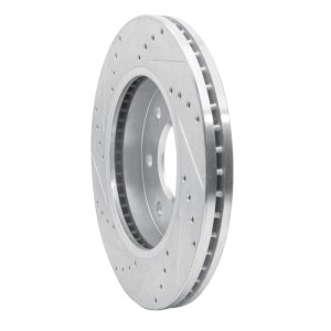 Ford F-150 Brake Rotor (1) - Front Right - R1 Concepts - Drilled & Slotted - Silver - `04-`08